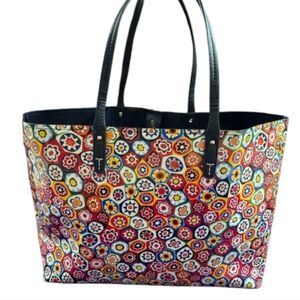 TORY BURCH KERRINGTON MULTI-COLORED VINYL TOTE